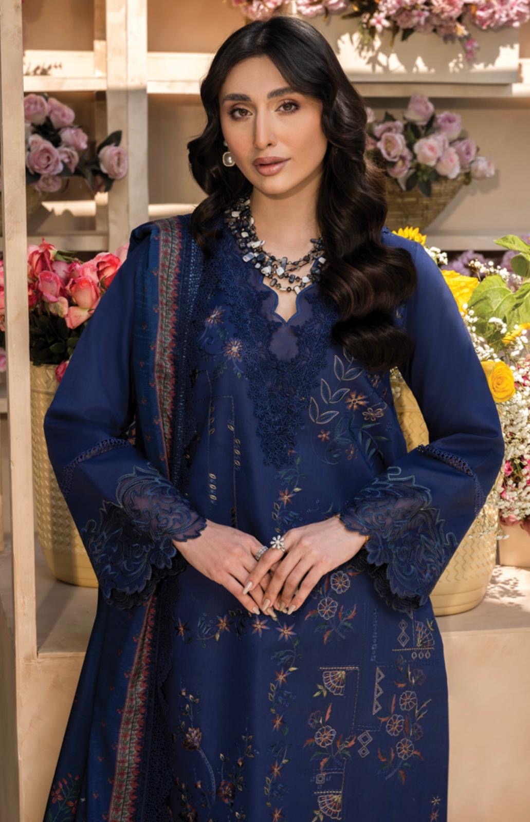 (128) Rang Rasiya Shireen Florence Summer Edit 2025 – Ready-to-Wear Lawn Suit with Printed Silk Dupatta