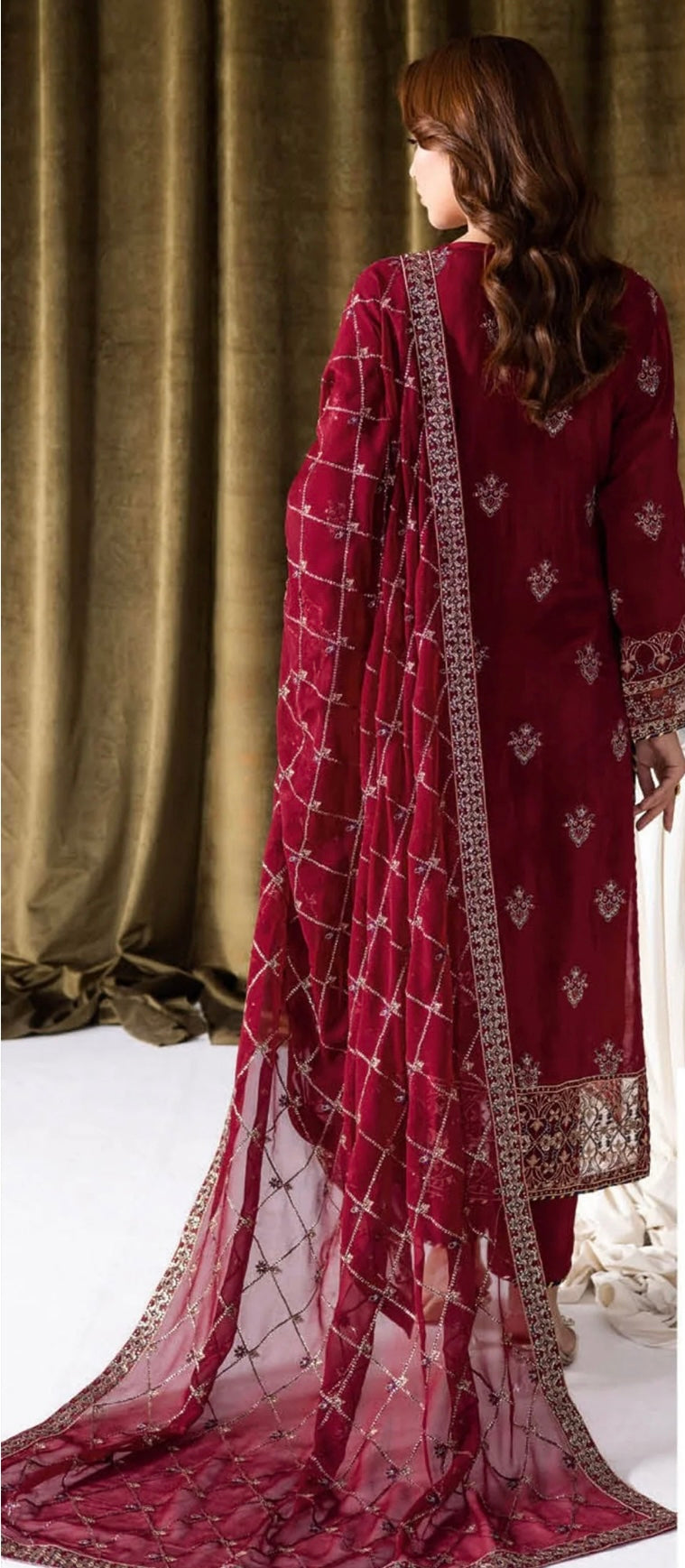 (25) Ramsha Aangan Luxury Raw Silk Collection – Ready-to-Wear 3-Piece Suit