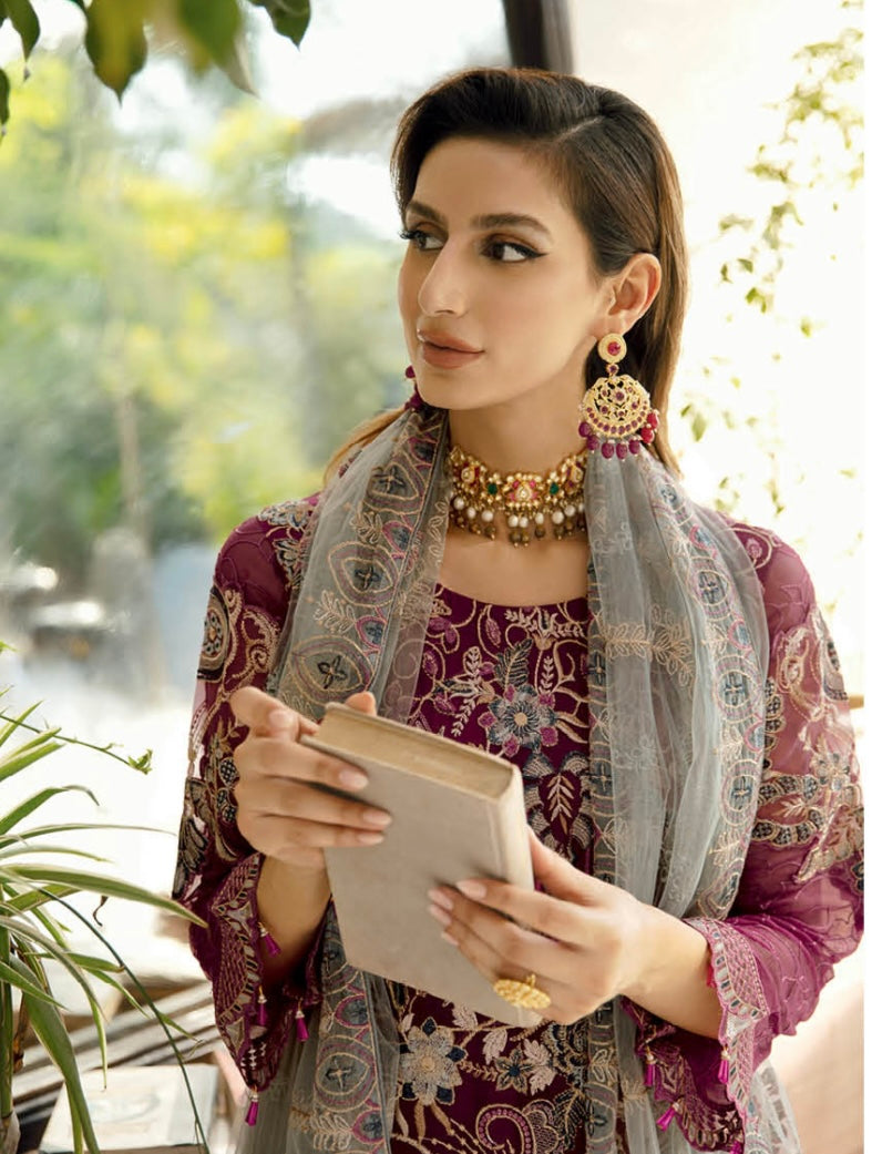 (327) Ramsha Chevron Luxury Chiffon Collection Ready-Made Suit Volume 9