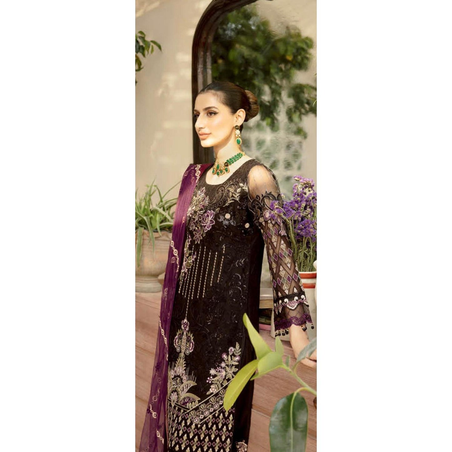 (325) Ramsha Chevron Luxury Chiffon Collection Ready-Made Suit Volume 9
