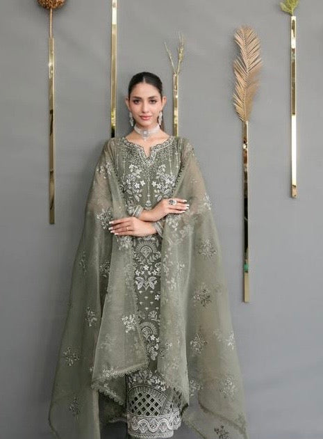 (88) Tawakkal Jiah – Unstitched Embroidered Fancy Chiffon Suit