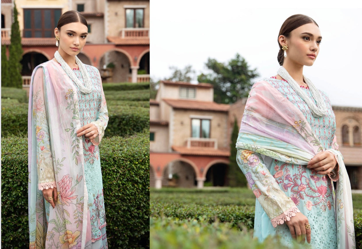 (179) Ramsha Riwayat Luxury Lawn 3-Piece Ready-Made Suit – Elegance Redefined