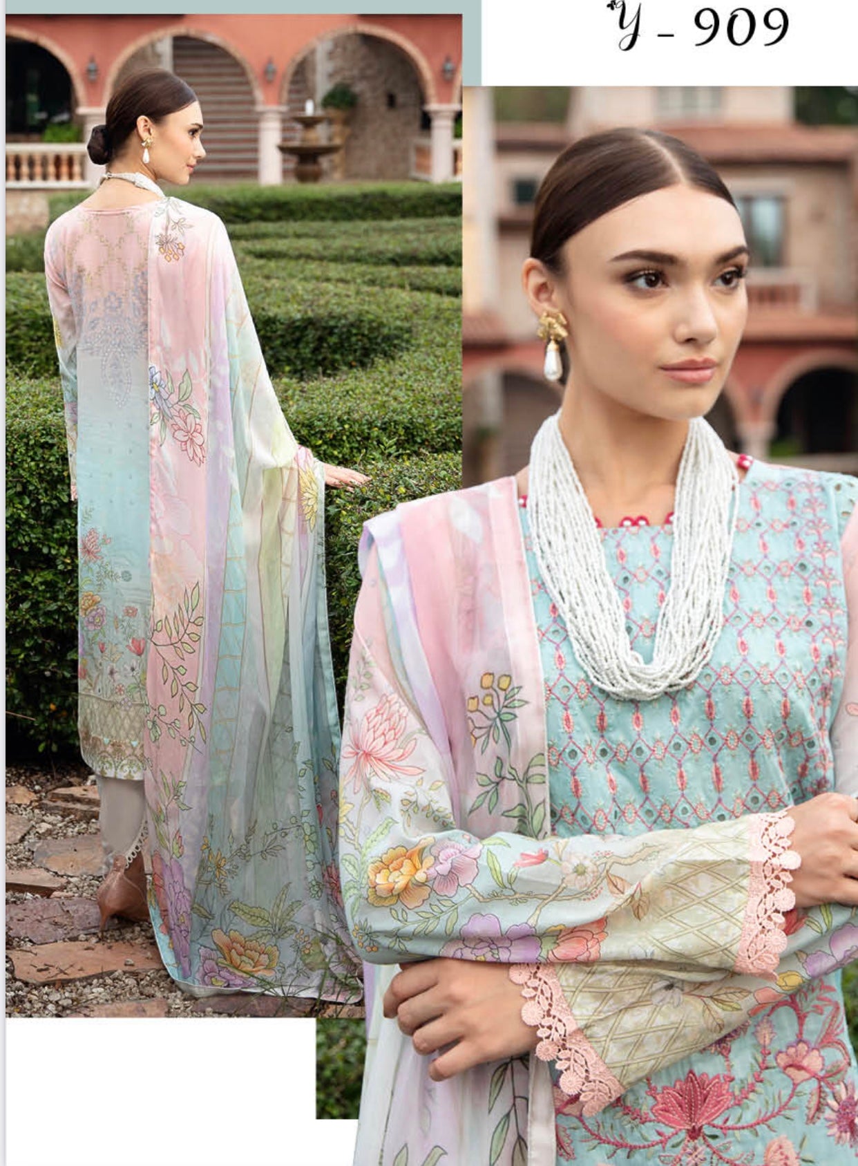 (179) Ramsha Riwayat Luxury Lawn 3-Piece Ready-Made Suit – Elegance Redefined