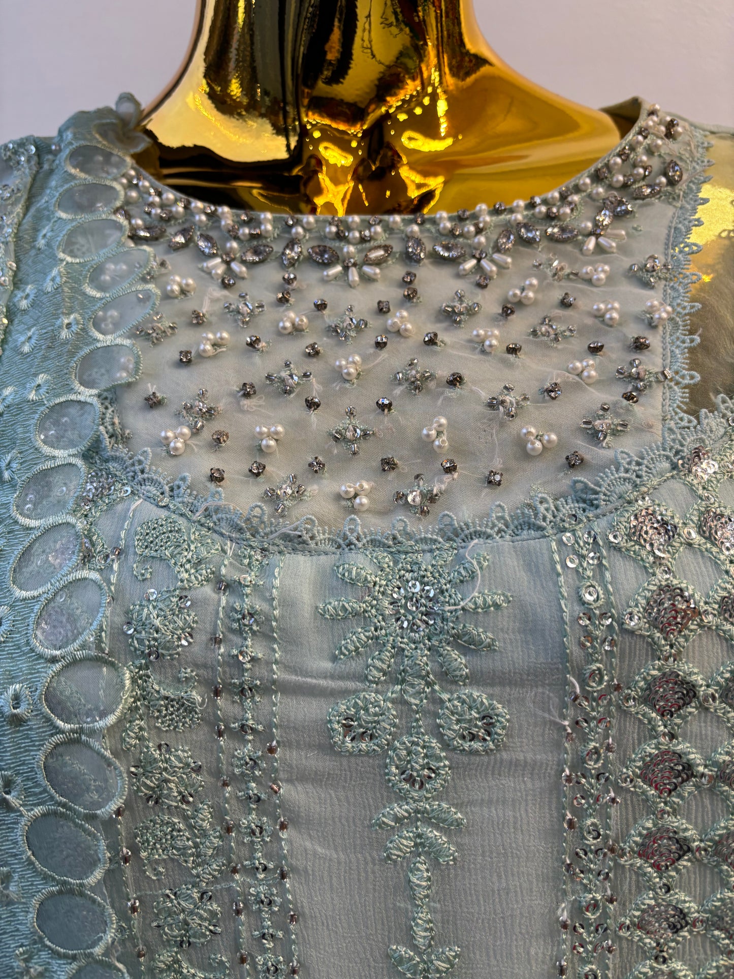 (145) Pakistani Luxury Dream | Maria B Original Chiffon Embroidered Ready-Made Suit