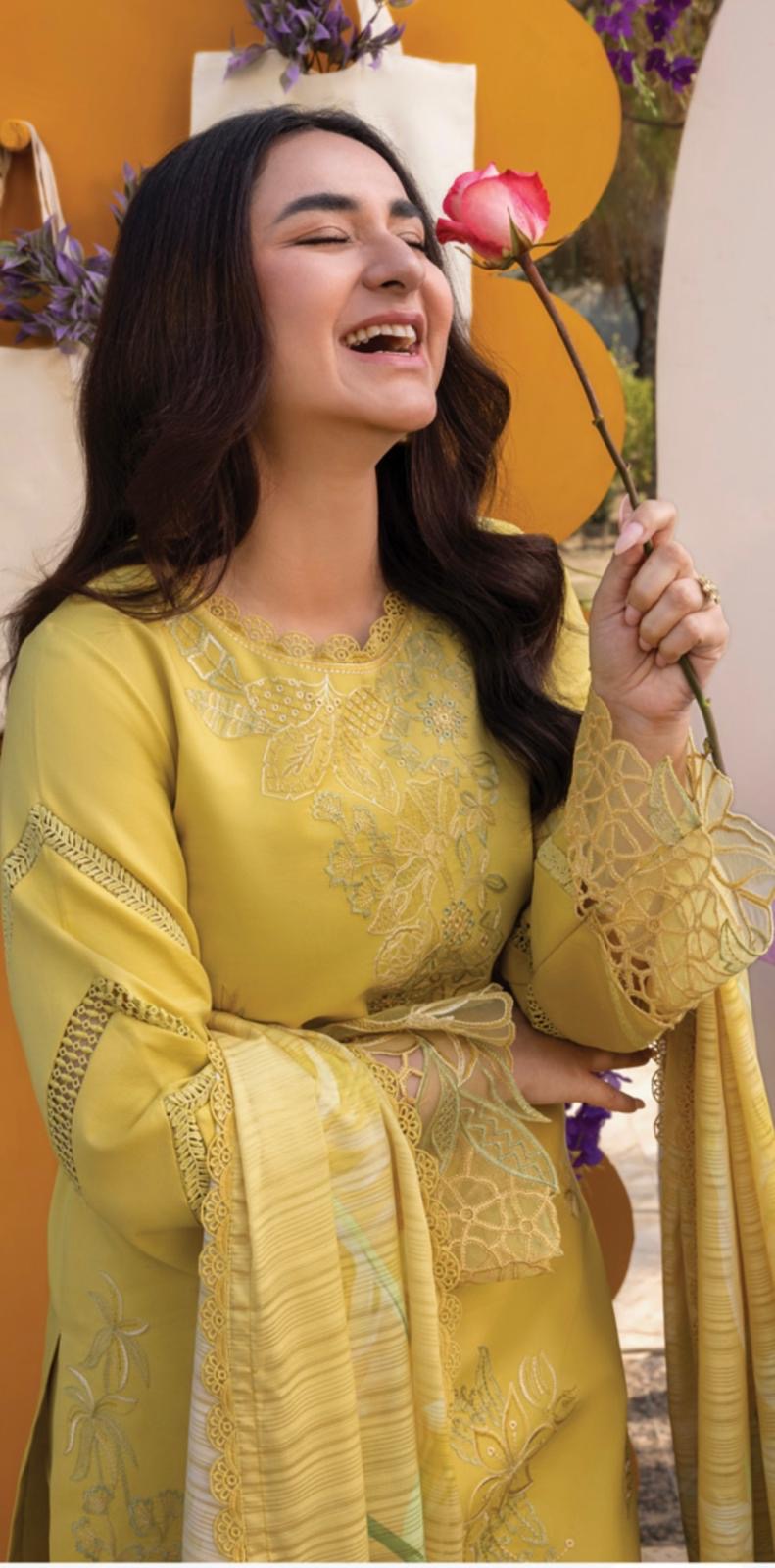 (114) Rang Rasiya Shireen Florence Summer Edit 2025 – Ready-to-Wear Lawn Suit with Printed Silk Dupatta