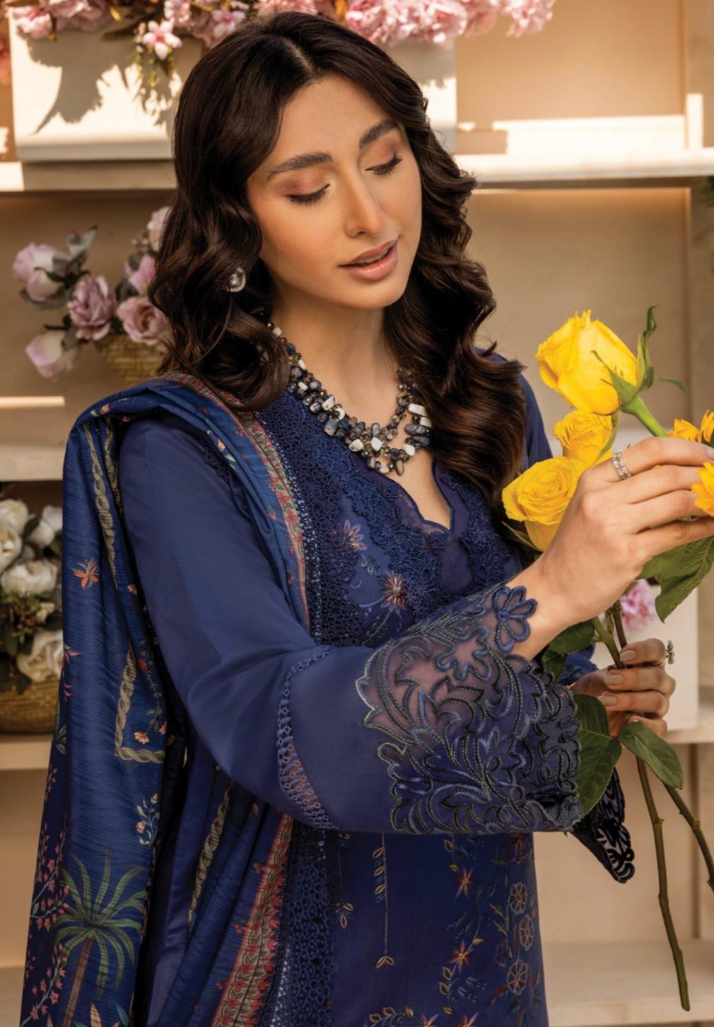 (128) Rang Rasiya Shireen Florence Summer Edit 2025 – Ready-to-Wear Lawn Suit with Printed Silk Dupatta