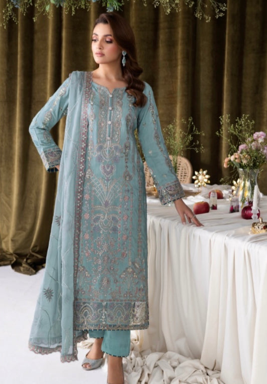 (315) Ramsha Aangan Luxury Raw Silk Collection – Ready-to-Wear 3-Piece Suit
