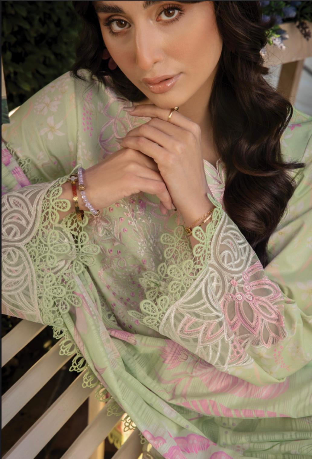 (111) Rang Rasiya Shireen Florence Summer Edit 2025 – Ready-to-Wear Lawn Suit with Printed Silk Dupatta
