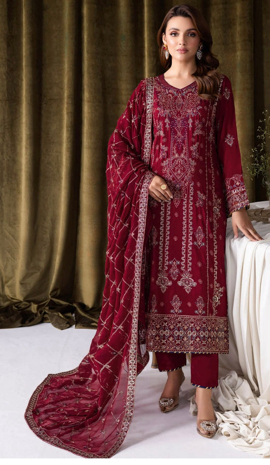 (25) Ramsha Aangan Luxury Raw Silk Collection – Ready-to-Wear 3-Piece Suit