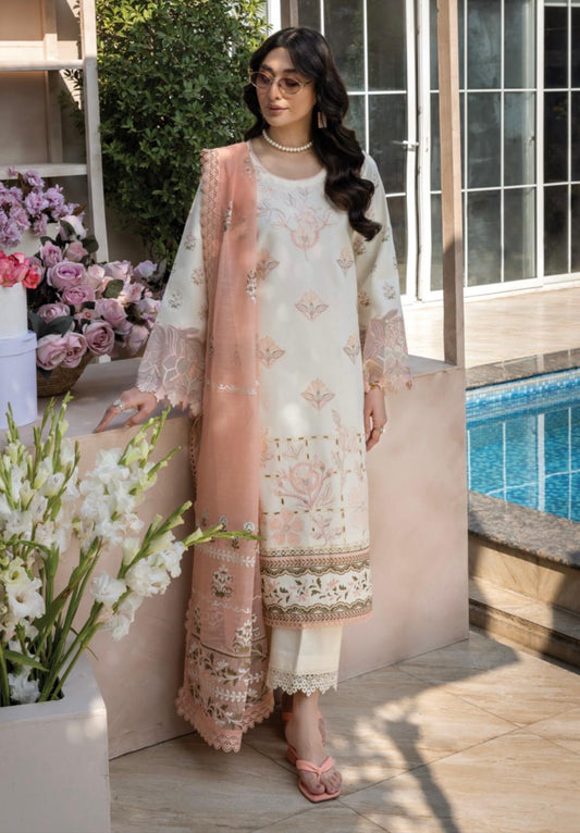 (125) Rang Rasiya Shireen Florence Summer Edit 2025 – Ready-to-Wear Lawn Suit with Printed Silk Dupatta