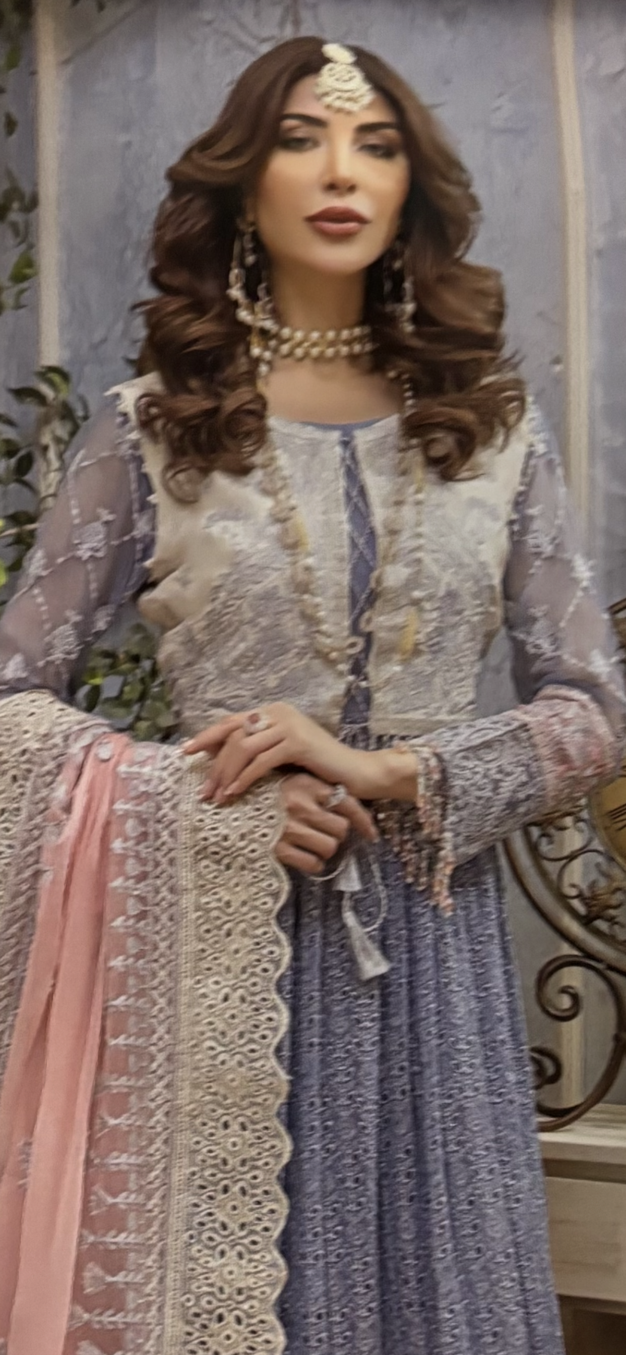 (120) Pakistani Luxury Dream Collection Unstitched Chiffon Embroidered Suit