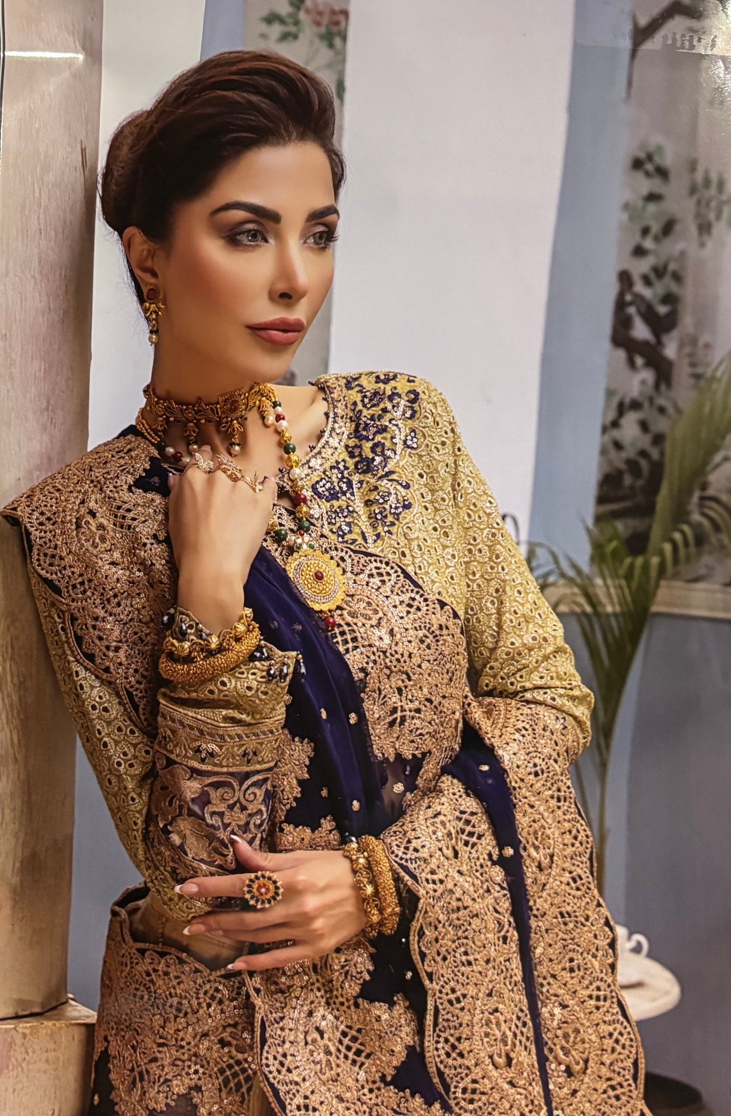 (119) Pakistani Luxury Dream Collection Unstitched Chiffon Embroidered Suit