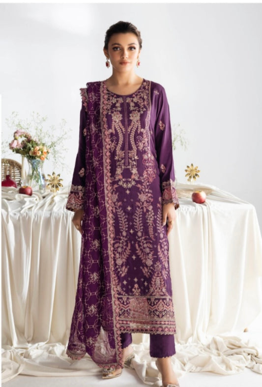 (311) Ramsha Aangan Luxury Raw Silk Collection – Ready-to-Wear 3-Piece Suit