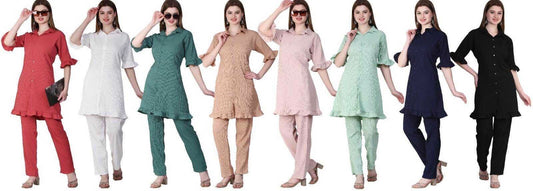 (263) Chic Ladies Co-Ord Set in Various Colours – Stylish & Comfortable One-Size