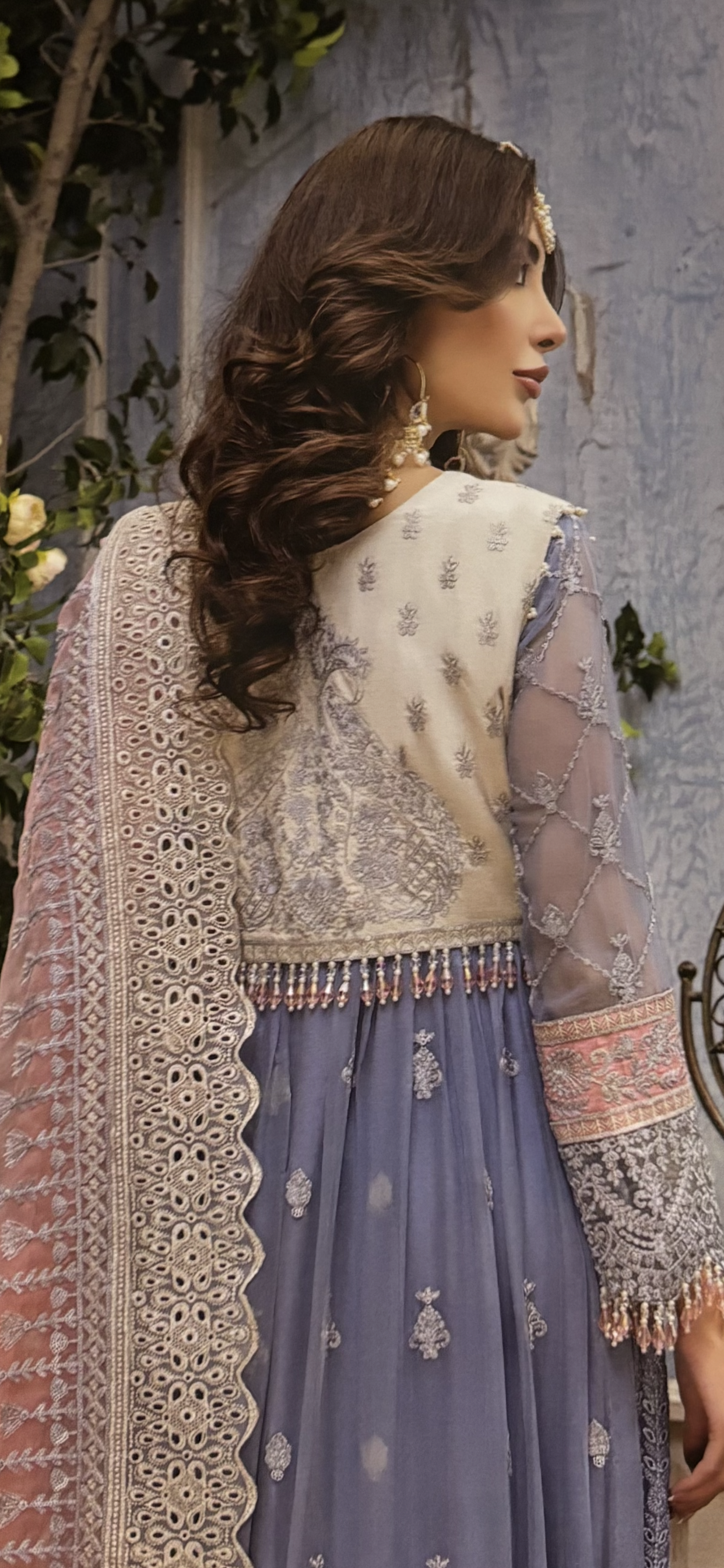 (120) Pakistani Luxury Dream Collection Unstitched Chiffon Embroidered Suit
