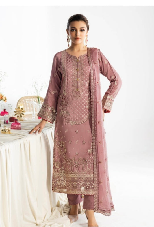 (312) Ramsha Aangan Luxury Raw Silk Collection – Ready-to-Wear 3-Piece Suit