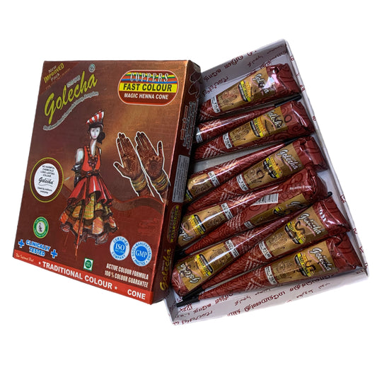 X2 golecha cones Hand nail feet body art bridal dark red colour