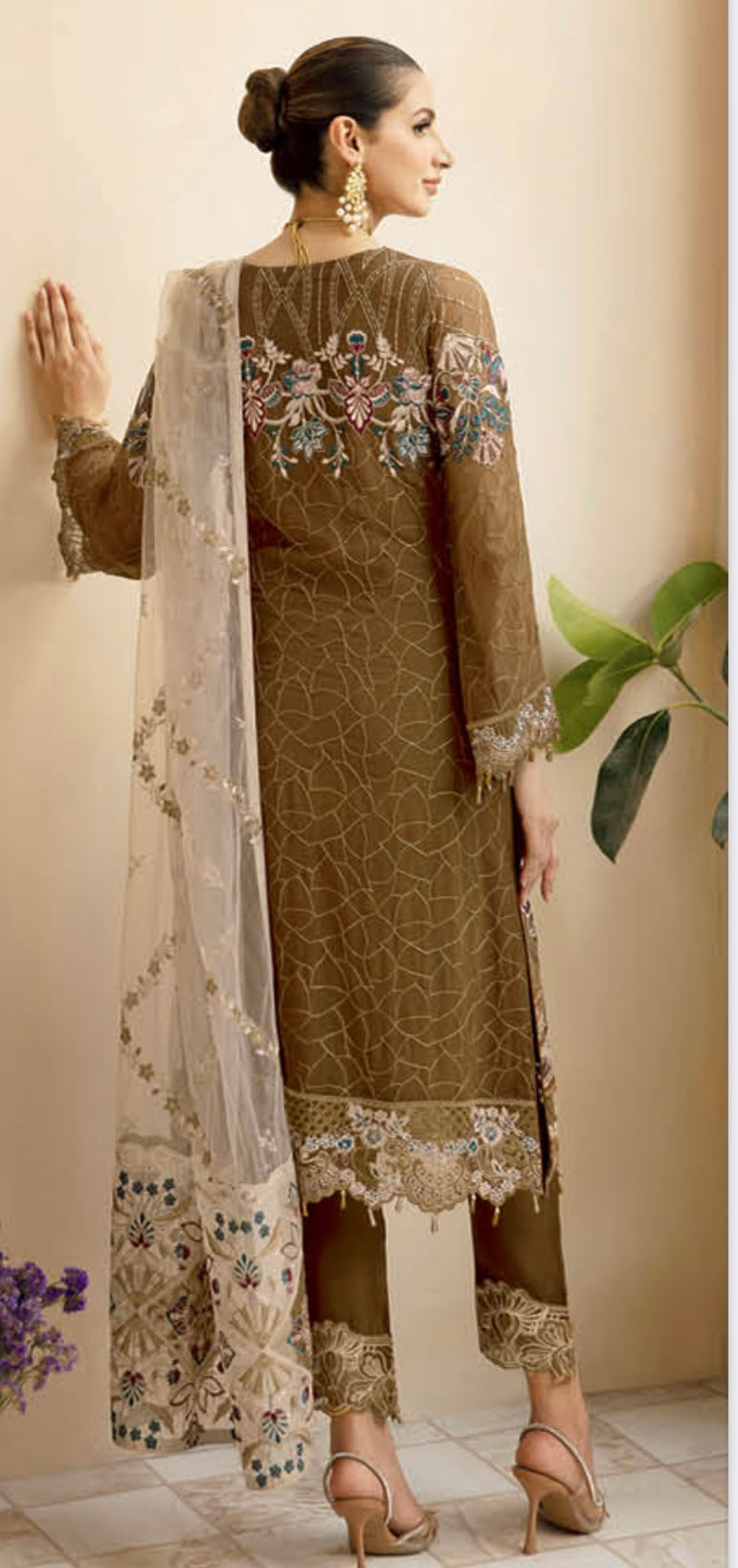 (334) Ramsha Chevron Luxury Chiffon Collection Ready-Made Suit Volume 9