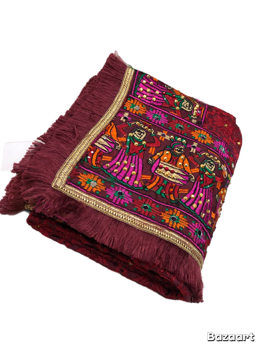 (287) Indian ladies wedding ethnic large shawl