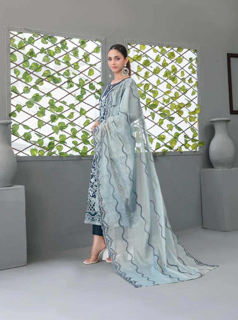 (86) Tawakkal Jiah – Unstitched Embroidered Fancy Chiffon Suit