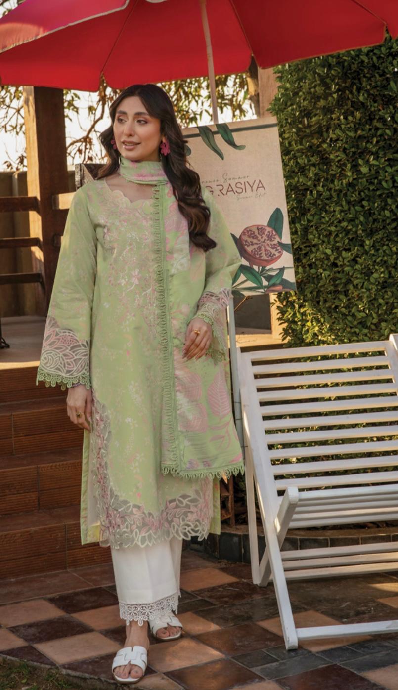 (111) Rang Rasiya Shireen Florence Summer Edit 2025 – Ready-to-Wear Lawn Suit with Printed Silk Dupatta