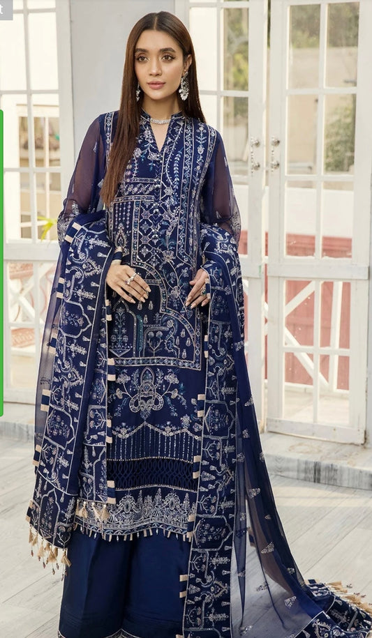 (174) Alizeh Miraal Collection Unstitched Luxury Formal Suit