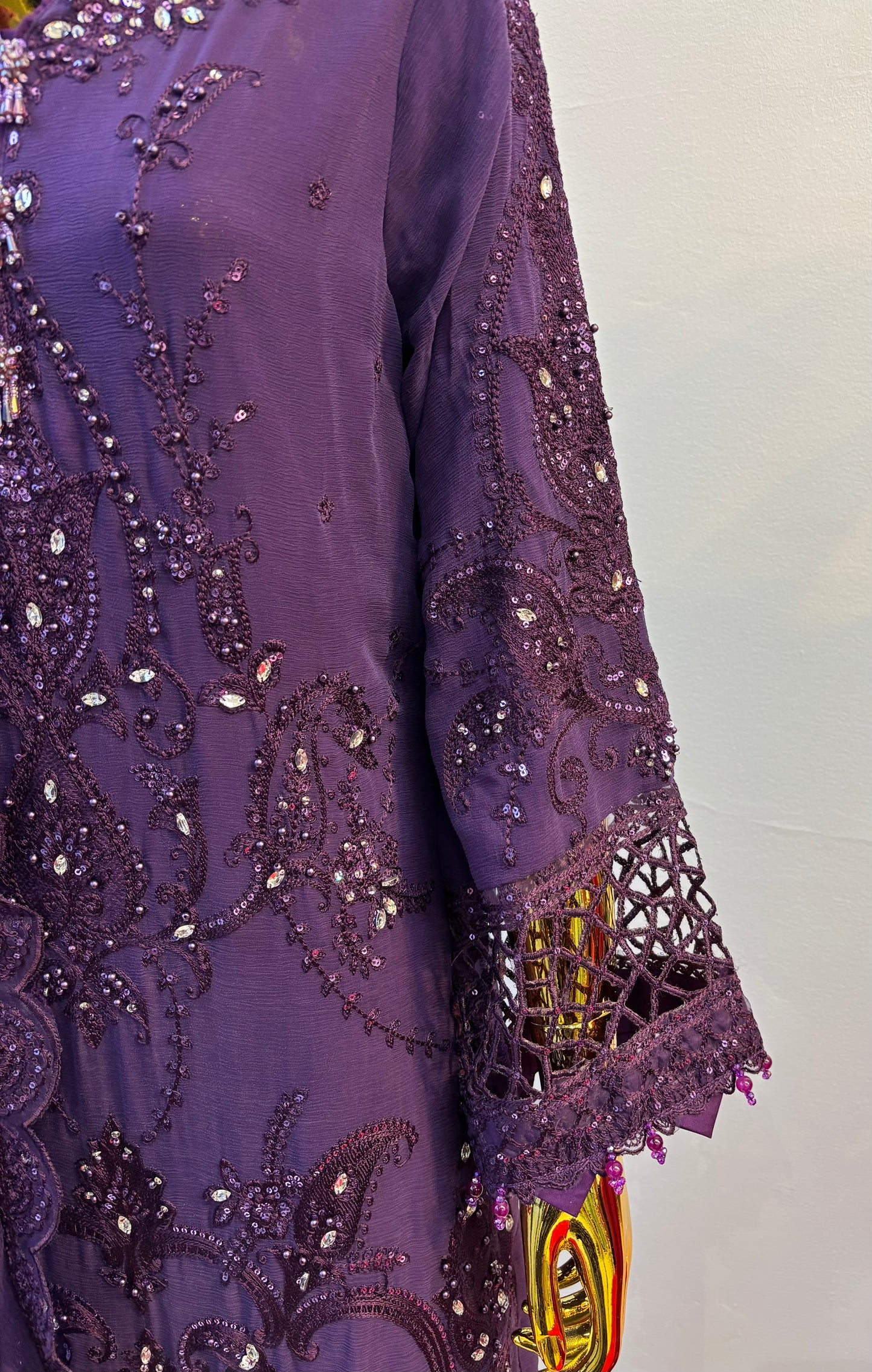 (144) Pakistani Luxury Dream | Maria B Original Chiffon Embroidered Ready-Made Suit
