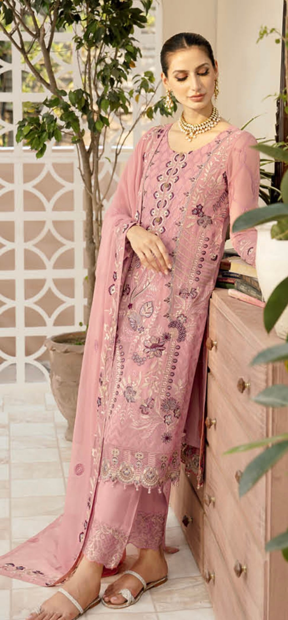 (326) Ramsha Chevron Luxury Chiffon Collection Ready-Made Suit Volume 9