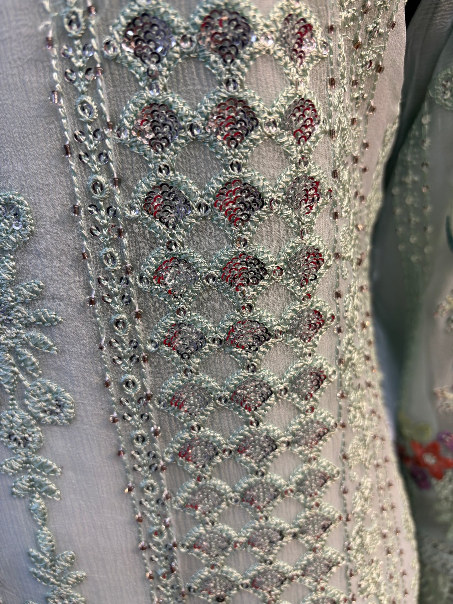 (145) Pakistani Luxury Dream | Maria B Original Chiffon Embroidered Ready-Made Suit