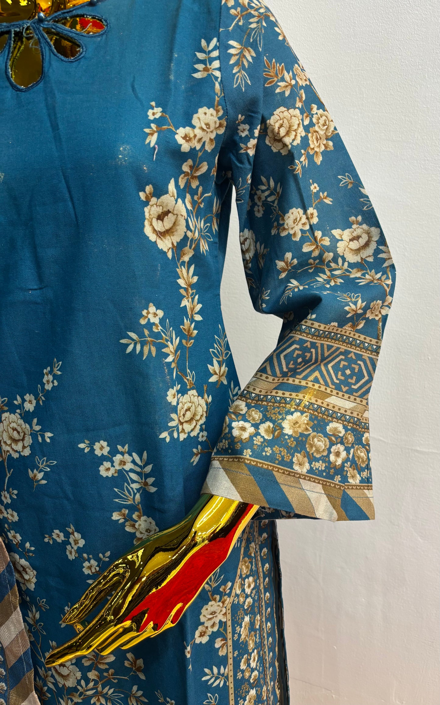 (136) Simran's Embroidered Printed Palazzo Soft Khaddar Ready-Made Suit