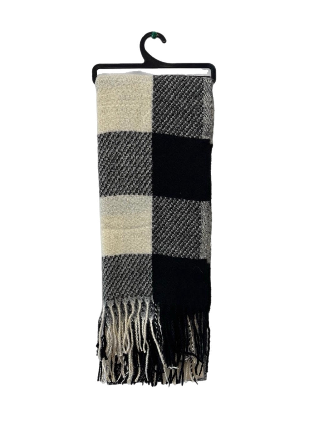 Winter Woolley soft Chequered tassel scarf