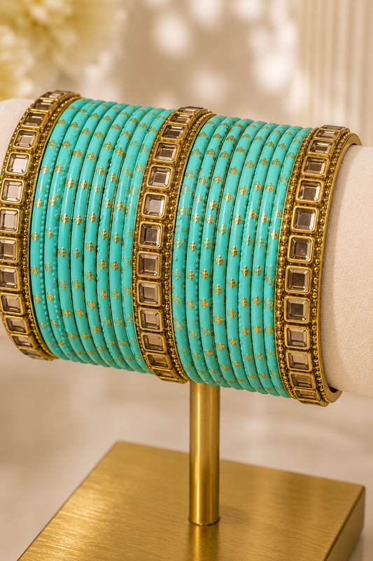 (B22) Elegant black and gold bangles featuring a sleek, timeless design with a beautiful polished finish. Perfect for adding a touch of glamour to both everyday and occasion size 2.8