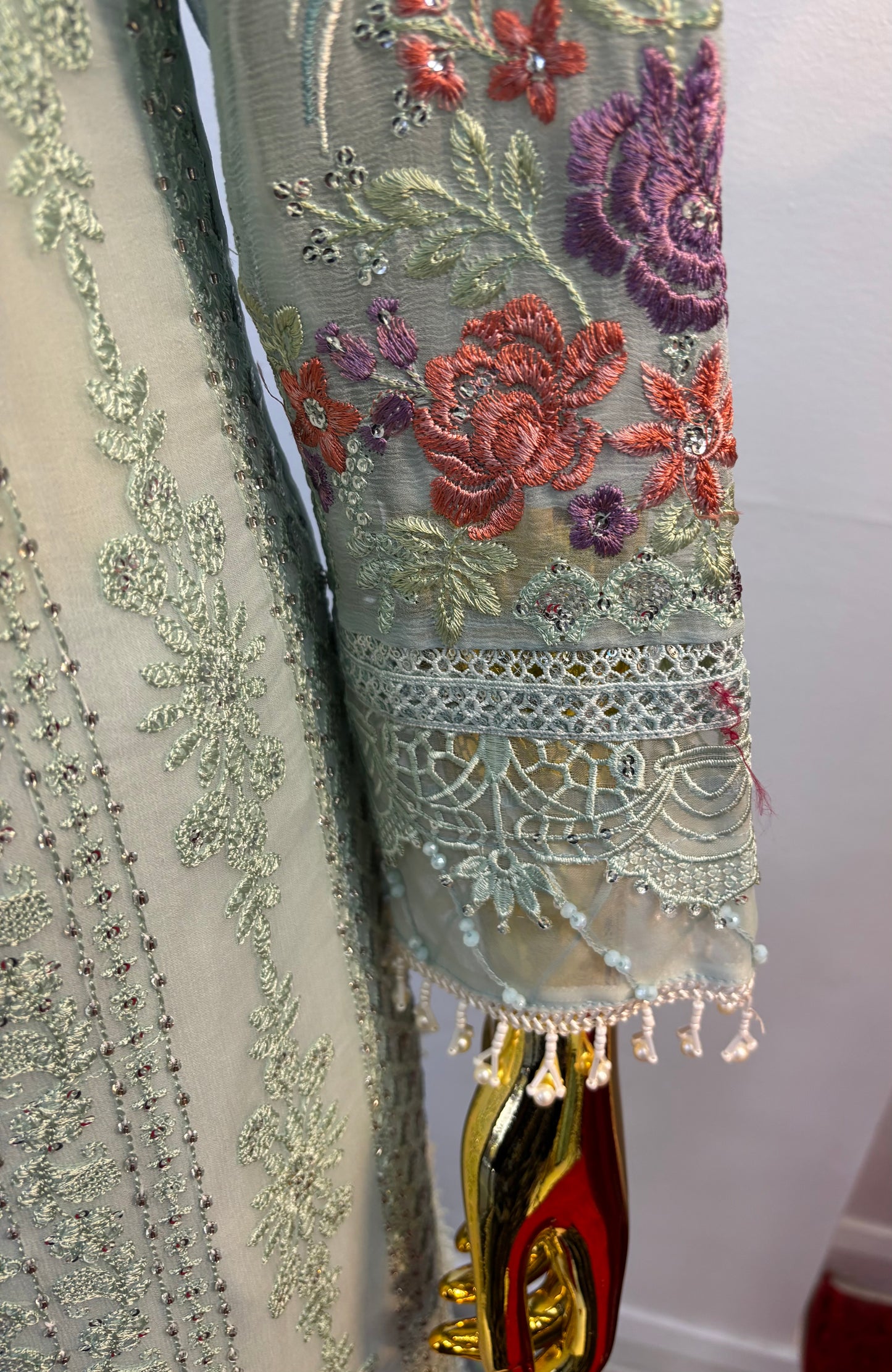 (145) Pakistani Luxury Dream | Maria B Original Chiffon Embroidered Ready-Made Suit