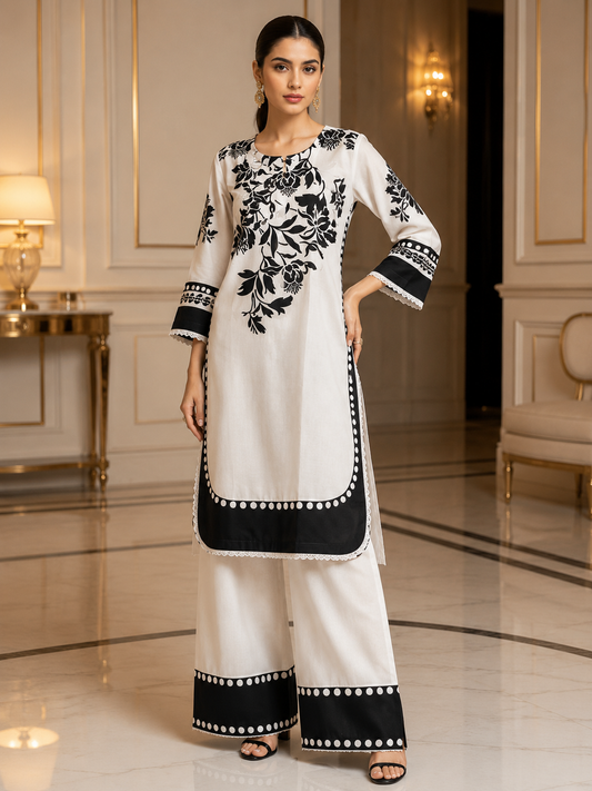 (121) Elegant comfy viscose two piece floral plazzo co ord set