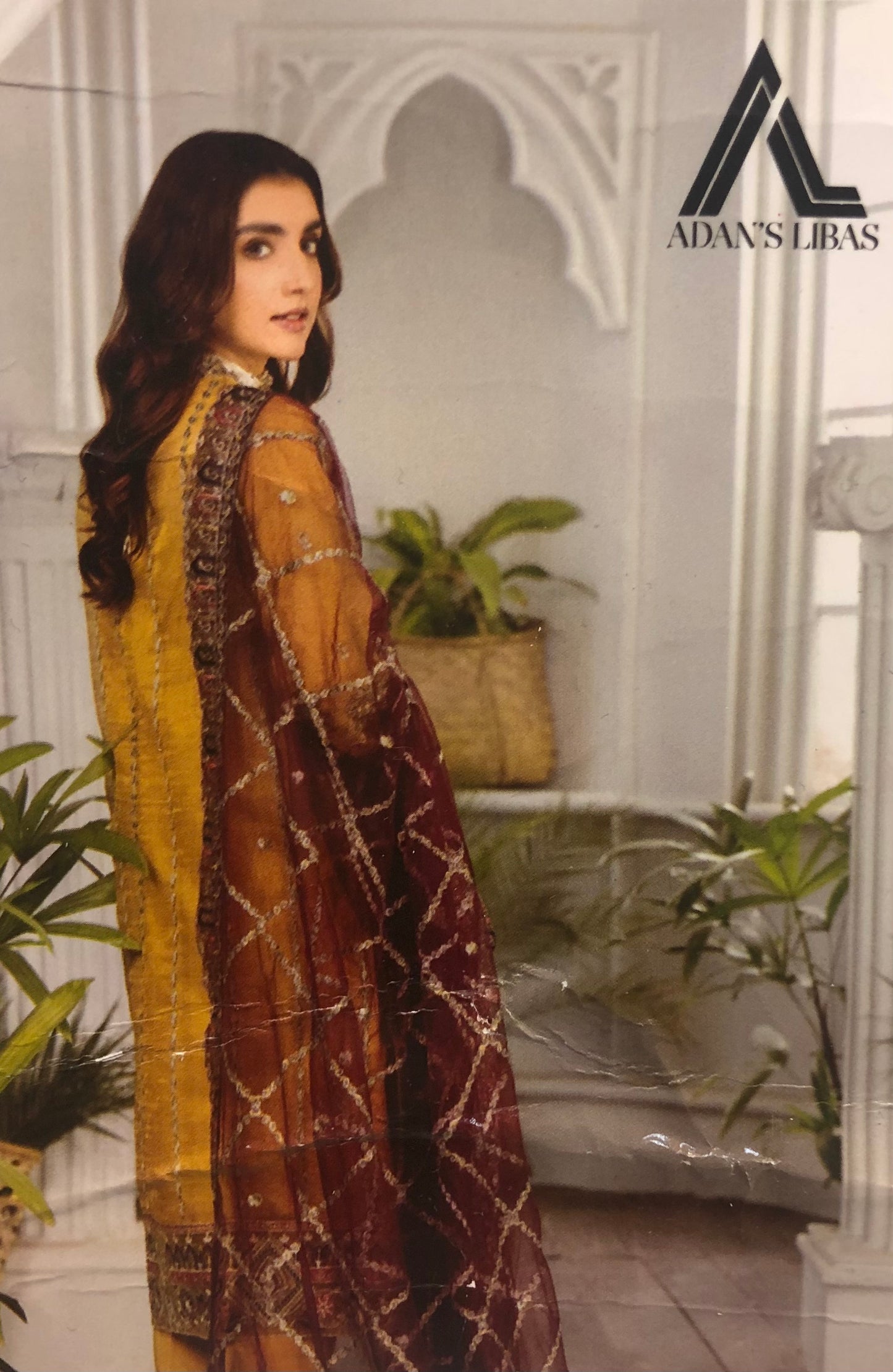 (172) Pakistani Hand Embellished Stitched Organza Suit Ready-Made