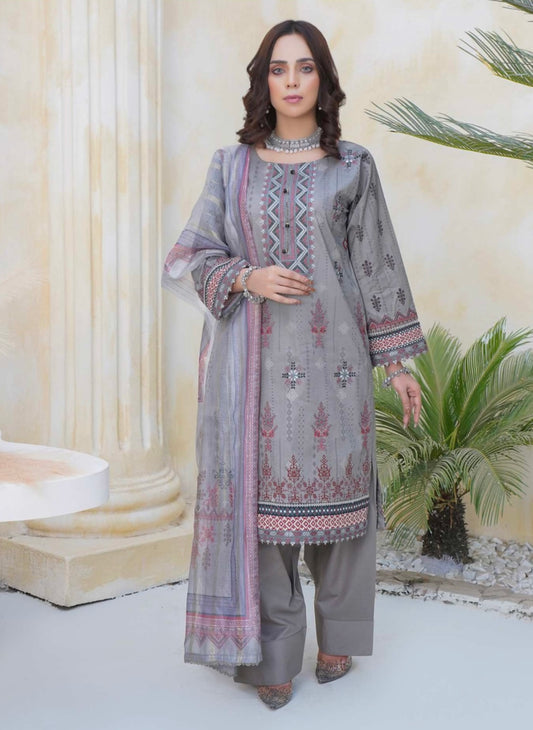 (299) Pakistani Lawn Farsi Shalwar Suit | Ready-to-Wear with Digital Printed Monar Dupatta