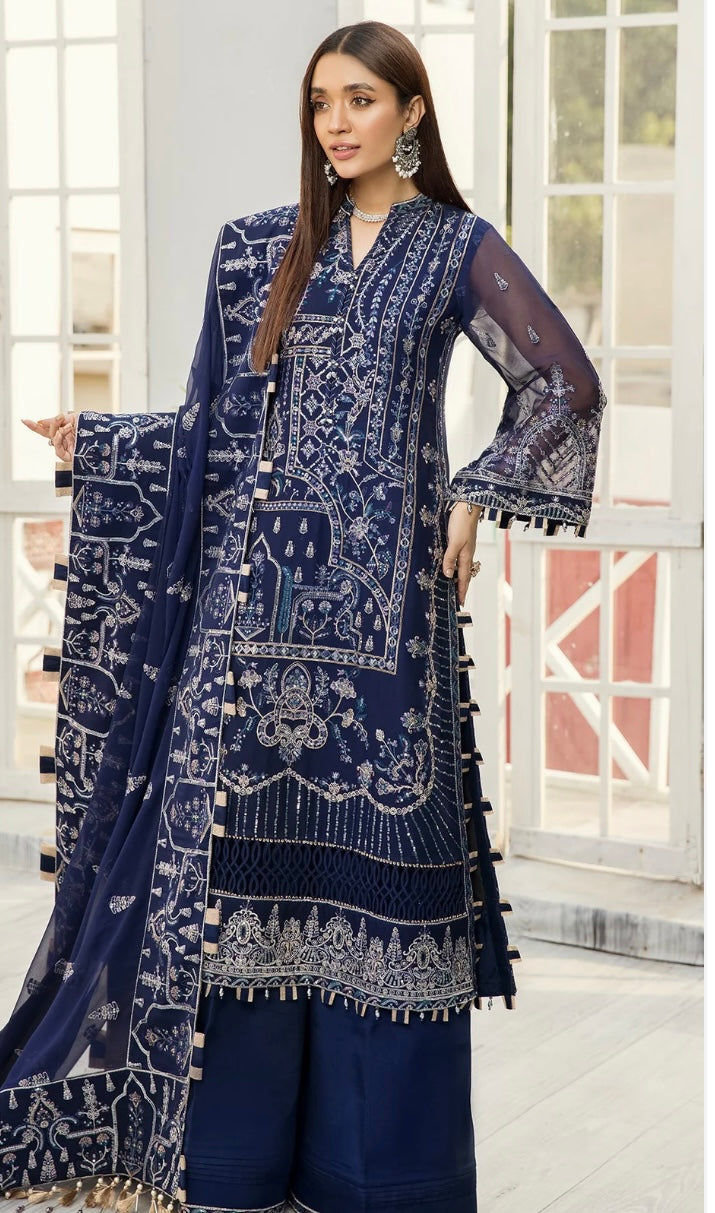 (174) Alizeh Miraal Collection Unstitched Luxury Formal Suit