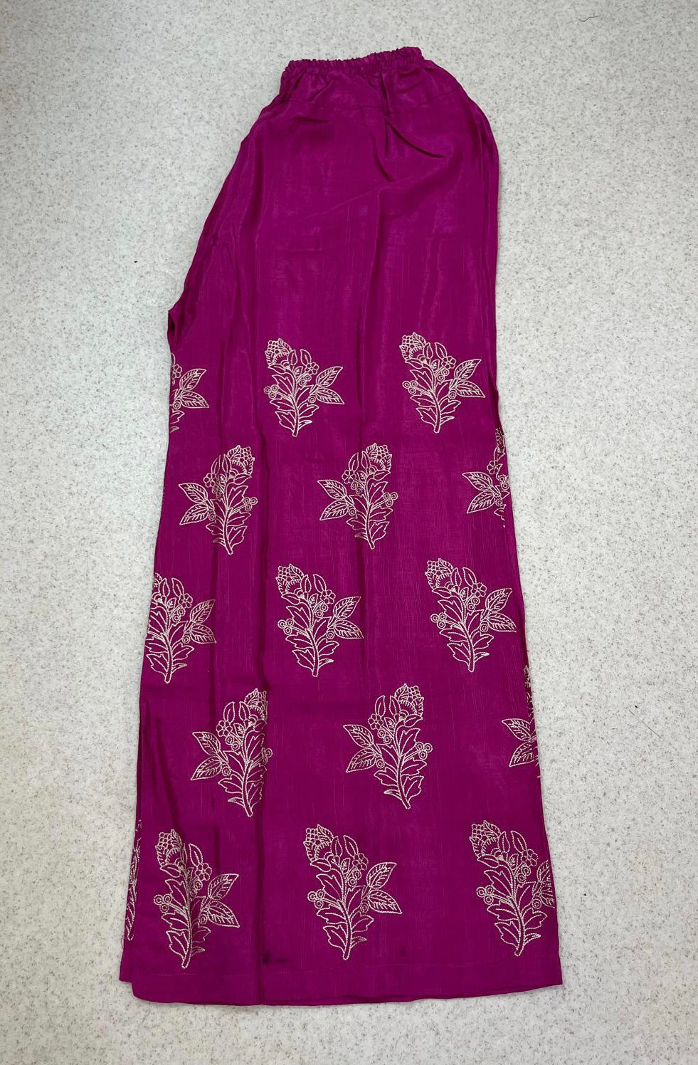 (202) Pakistani Wedding Embroidered 3-Piece Suit with Plazzo & Organza Dupatta