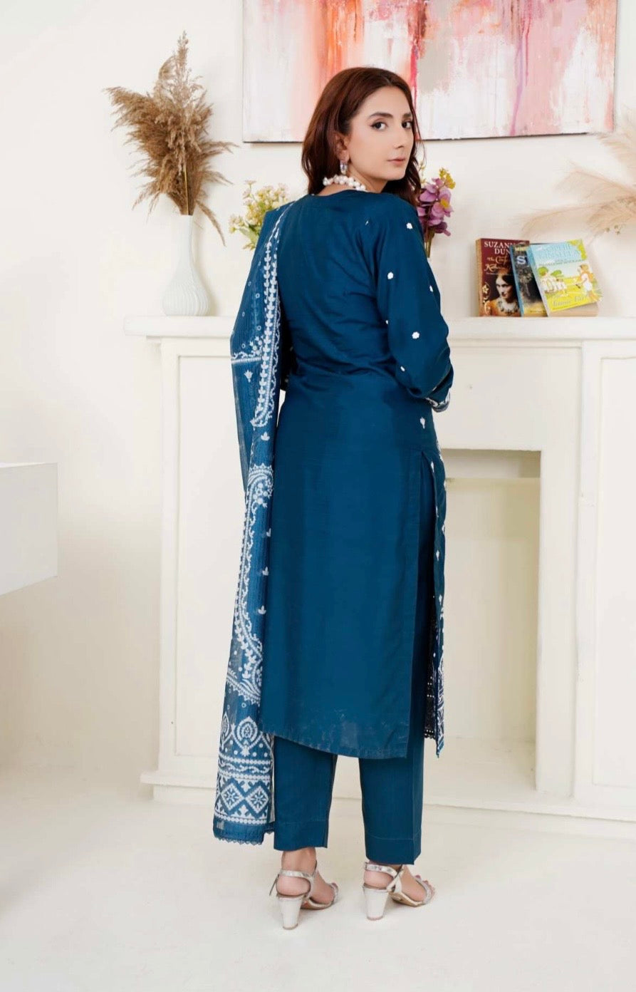 (300) Viscose Embroidered Suit | Digital Dupatta | Ready to Wear