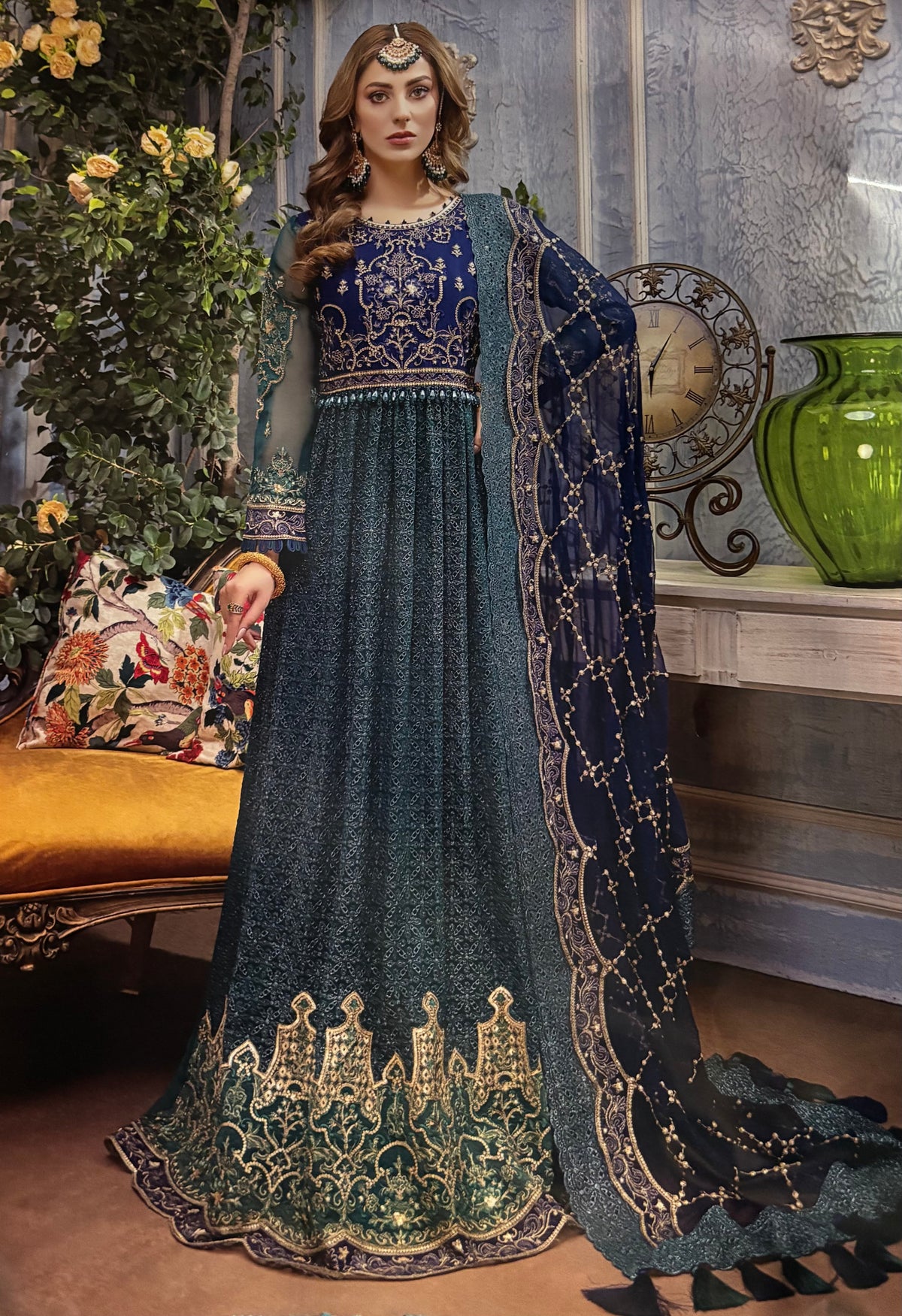 (373) luxury dream exclusive embroidered chiffon unstitched suit