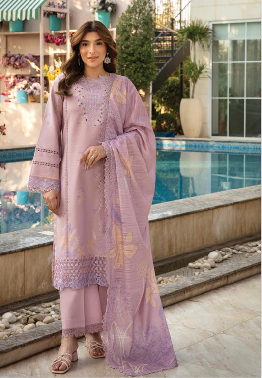 (134) Rang Rasiya Shireen Florence Summer Edit 2025 – Ready-to-Wear Lawn Suit with Printed Silk Dupatta