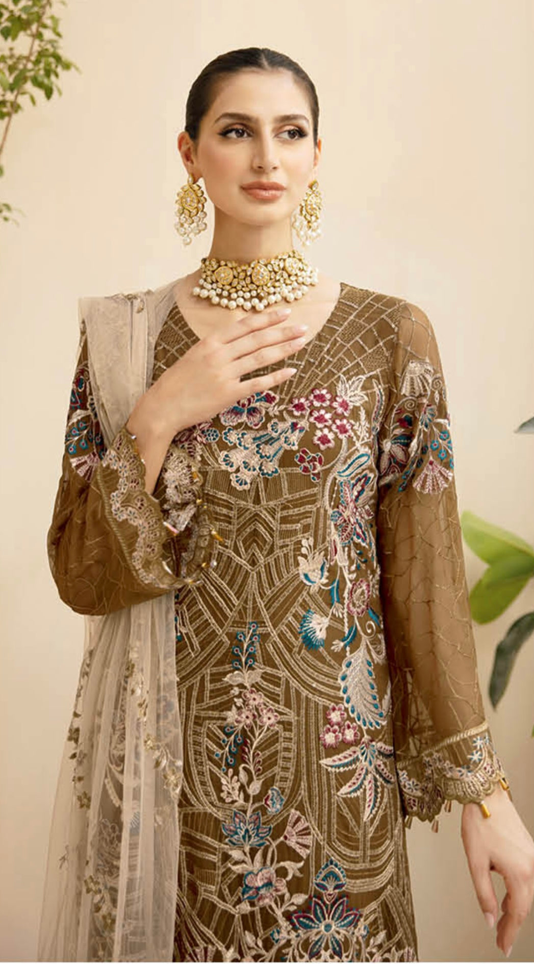 (334) Ramsha Chevron Luxury Chiffon Collection Ready-Made Suit Volume 9