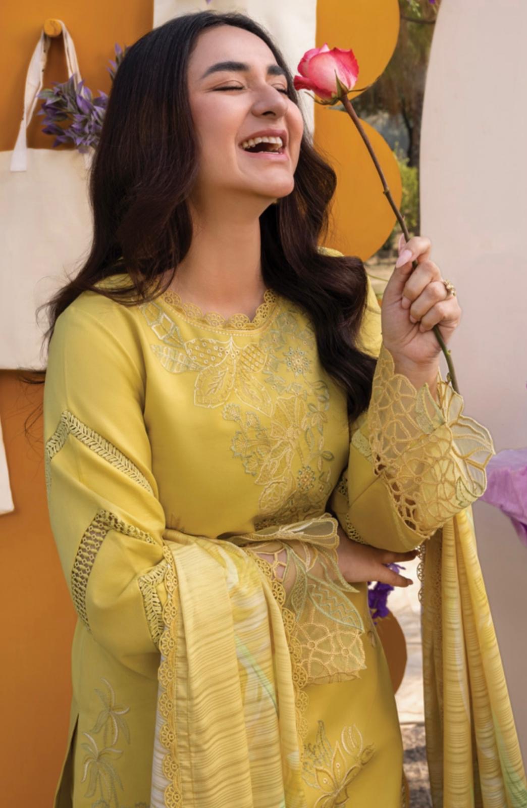 (114) Rang Rasiya Shireen Florence Summer Edit 2025 – Ready-to-Wear Lawn Suit with Printed Silk Dupatta