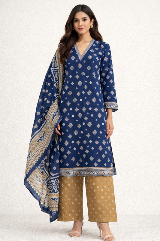 (123) Bin Saeed Printed Lawn Suit | Ready-to-Wear 3-Piece Set