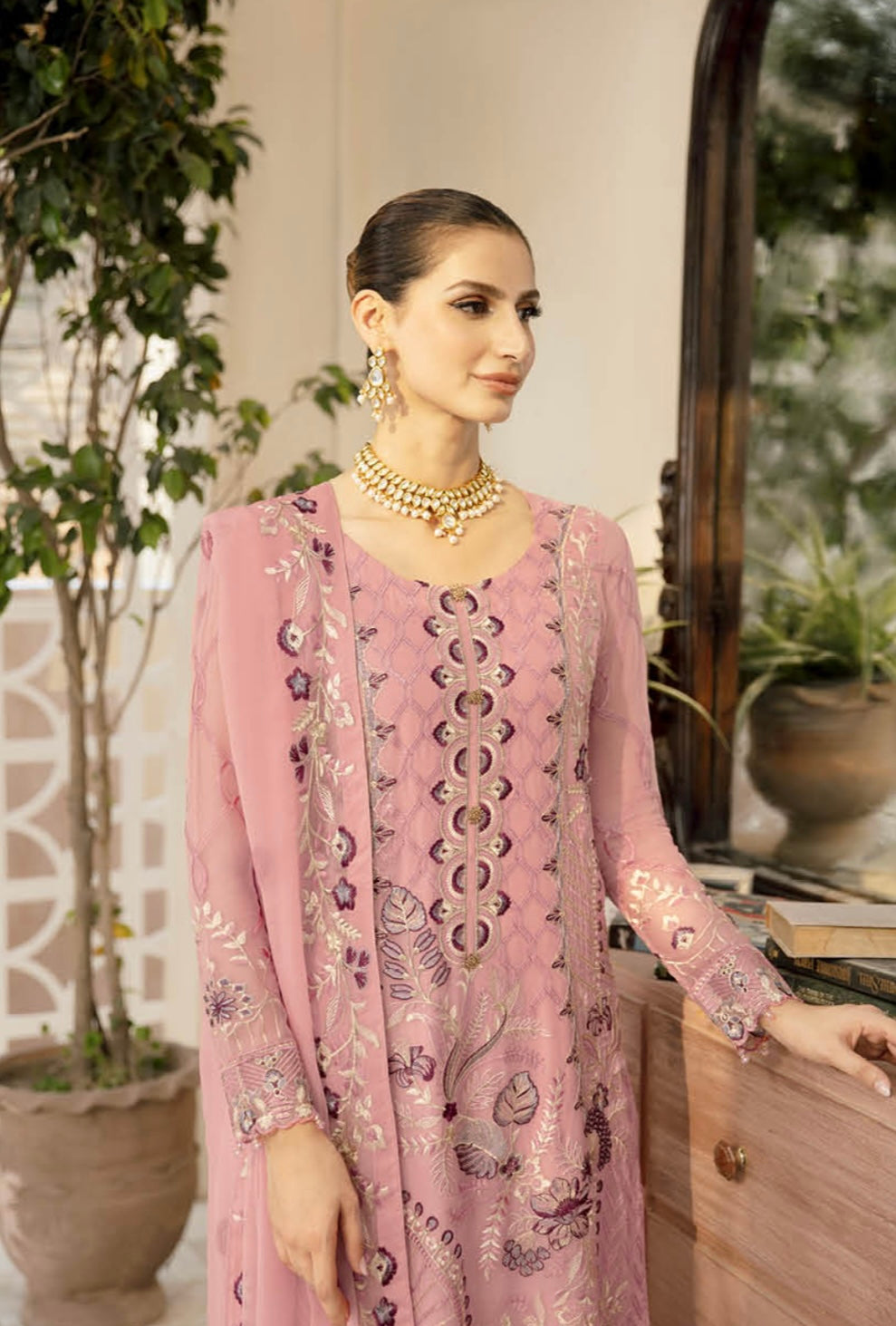 (326) Ramsha Chevron Luxury Chiffon Collection Ready-Made Suit Volume 9