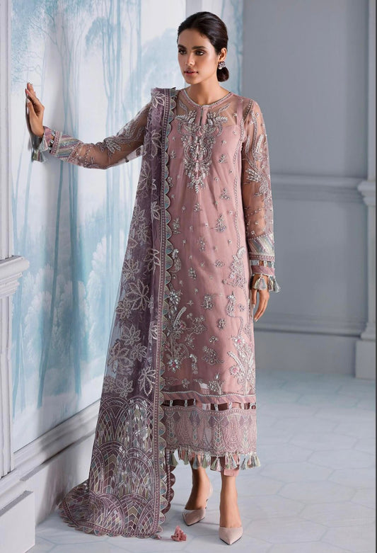 (94) Ladies Jazmin Pakistani Wedding Suit with Diamanté & Embroidered Scarf