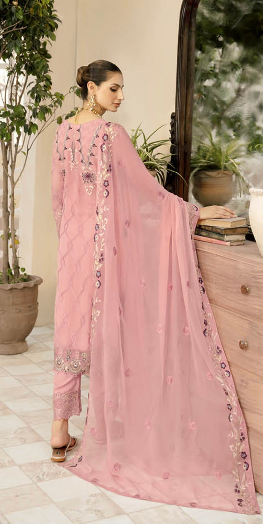 (326) Ramsha Chevron Luxury Chiffon Collection Ready-Made Suit Volume 9