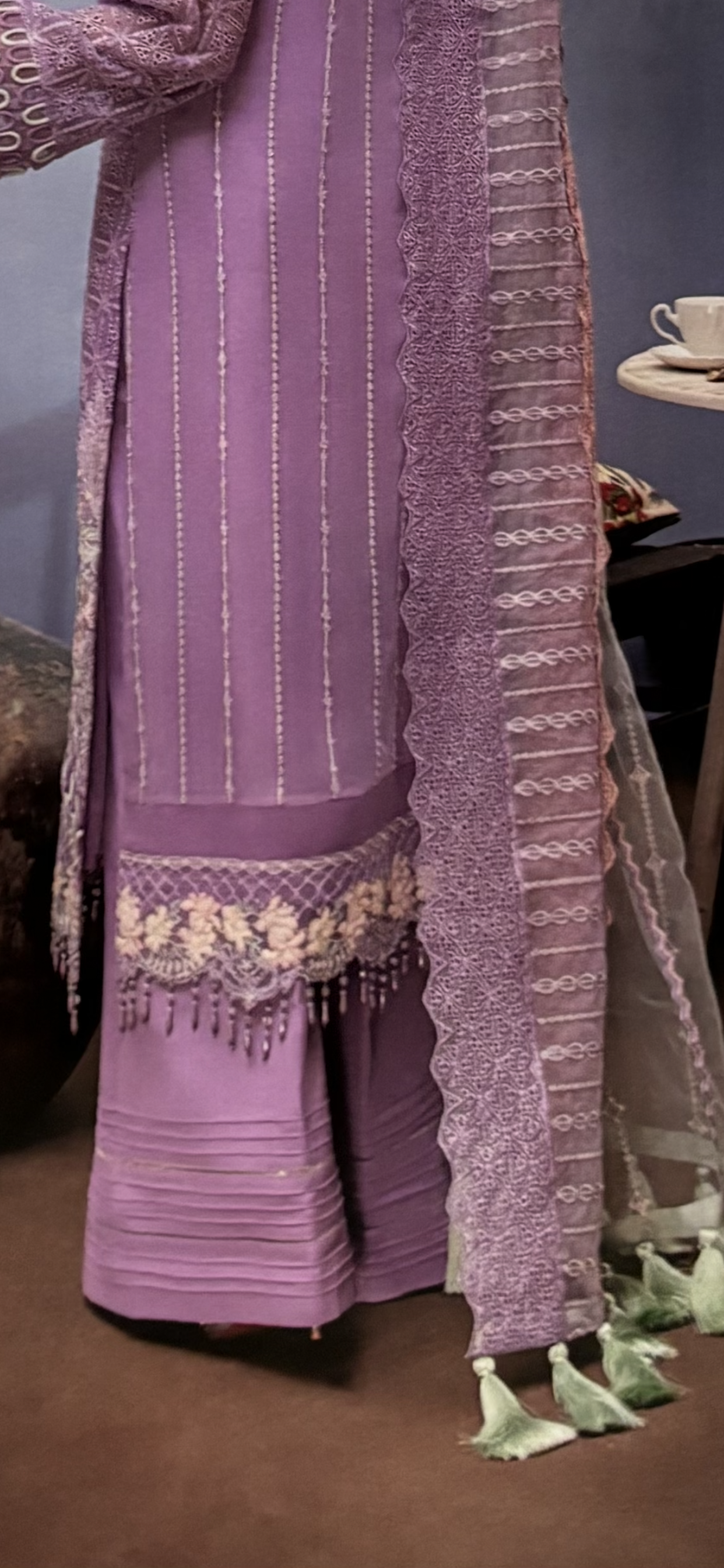 (122) Pakistani Luxury Dream Collection Unstitched Chiffon Embroidered Suit