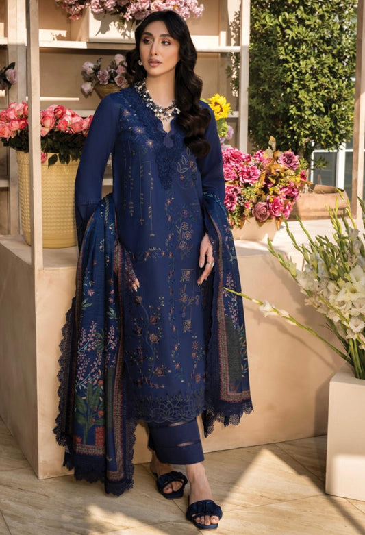 (128) Rang Rasiya Shireen Florence Summer Edit 2025 – Ready-to-Wear Lawn Suit with Printed Silk Dupatta