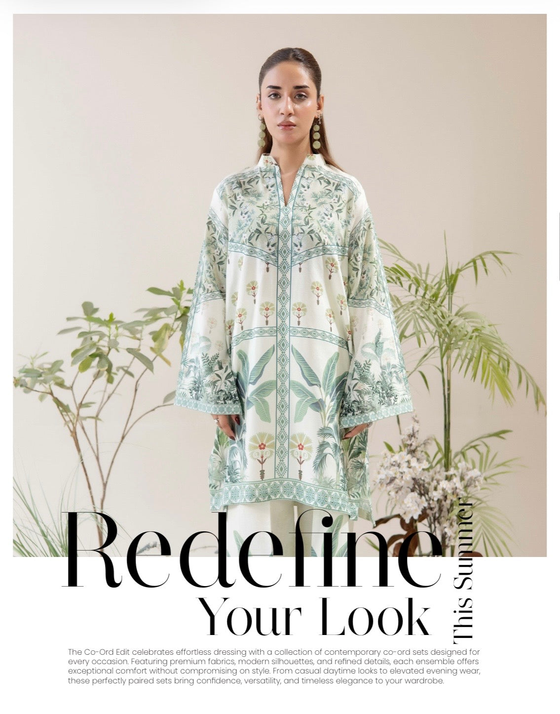 (71) Adan’s co ord edit set printed floral satin lawn ready to wear